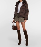 Yves Salomon Shearling-trimmed hooded down jacket