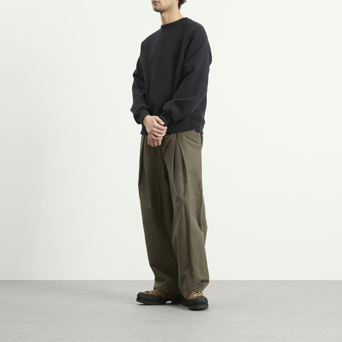Kaptain Sunshine Men's Suvin Crewneck Sweatshirt in Black
