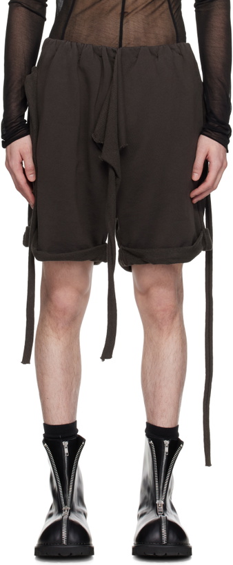 Photo: Ottolinger Brown Otto Rolled Track Shorts
