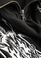 Warren Lotas Serenity Reaper Embroidered Fleece Jacket Black
