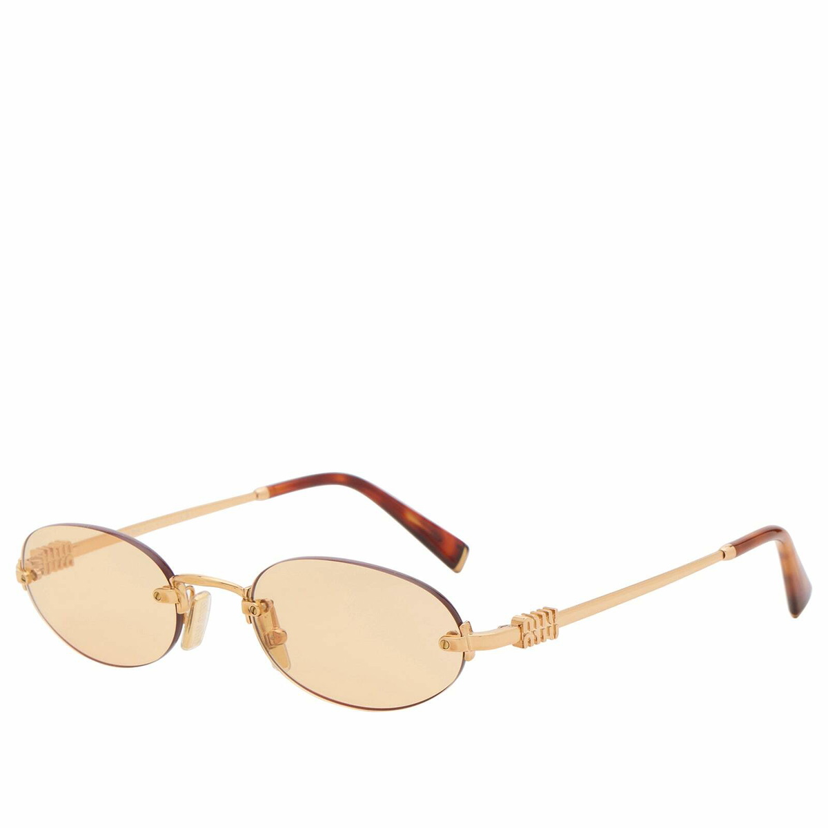 Miu Miu Eyewear A54S Sunglasses in Brass/Orange 