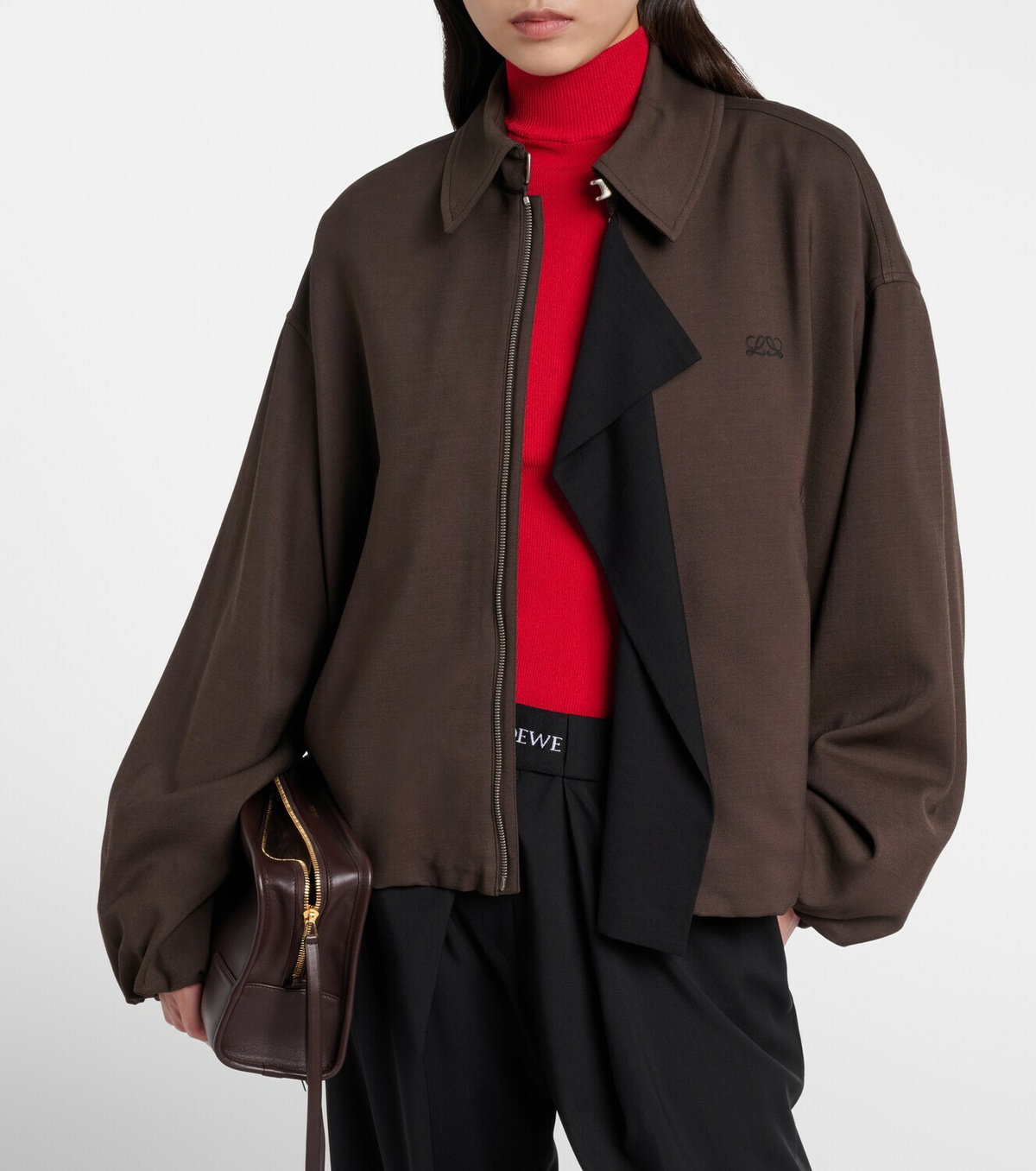 Loewe Double L paneled blouson jacket