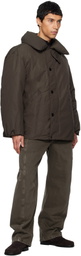 LEMAIRE Brown Puffer Blouson Down Jacket