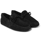 Tod's - Gommino Suede Driving Shoes - Men - Black