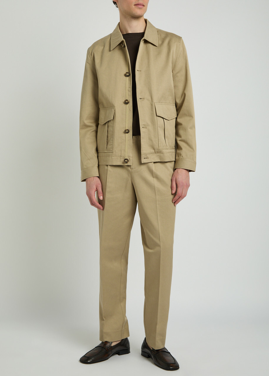 Wax London Strand Twill Jacket Tan