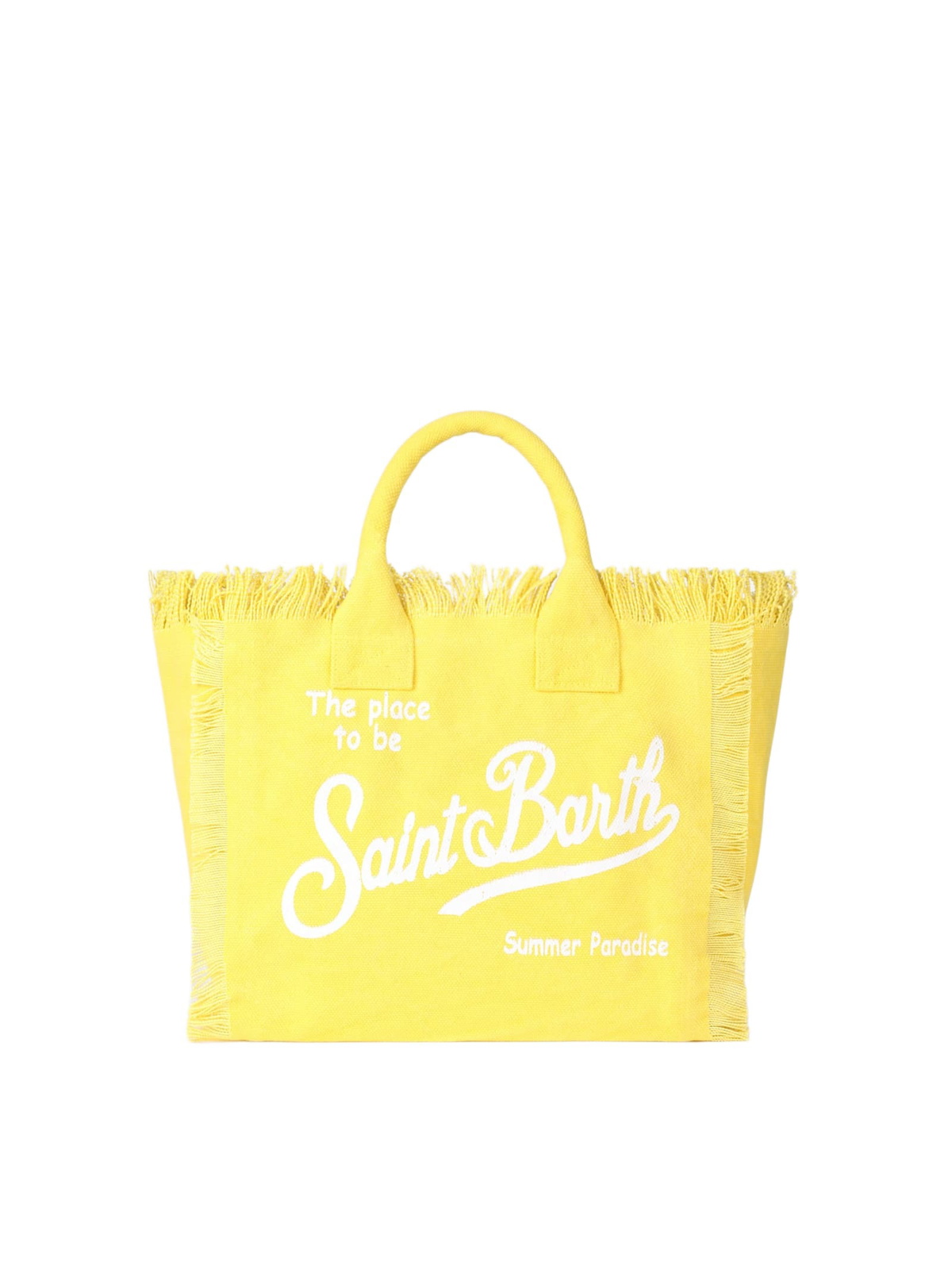 MC2 Saint Barth Yellow Cotton Canvas Colette Handbag