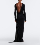 Rick Owens Lilies Shailee draped open-back jersey gown