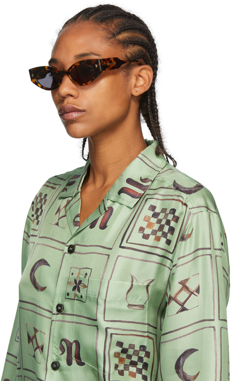 【関税込み】Nanushka ブラウン Azalea サングラス Azalea - Bio-Plastic Cat-Eye Sunglasses - Brown – Nanushka