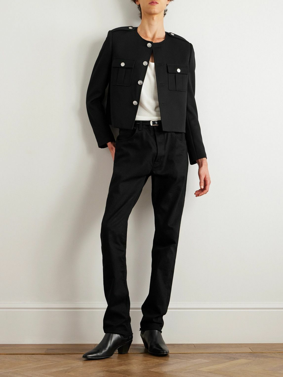 CELINE - Chasseur Officier Wool-Twill Jacket - Black
