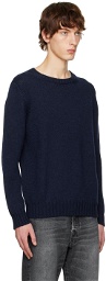 De Bonne Facture Blue Crewneck Sweater
