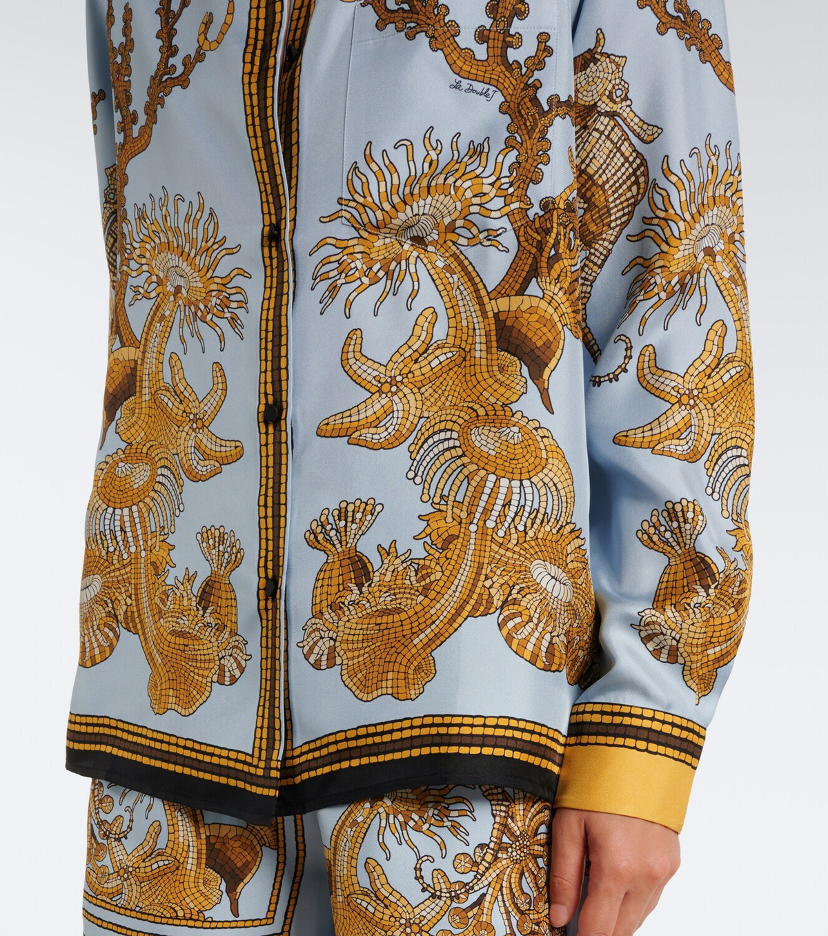 La DoubleJ Boy printed silk satin shirt
