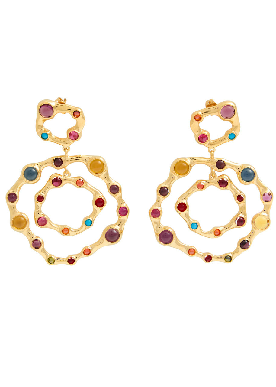 Joanna Laura Constantine Statement Crystal-embellished 18kt Gold-plated Drop Earrings - One Size