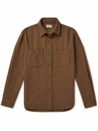Hartford - Percey Recycled Wool-Blend Flannel Overshirt - Brown