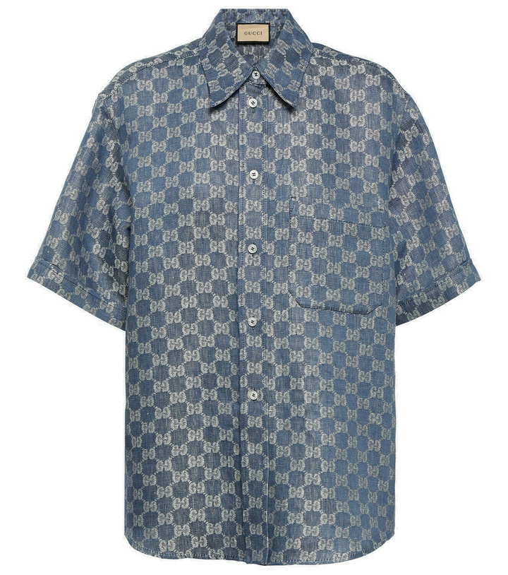 Photo: Gucci GG jacquard linen shirt