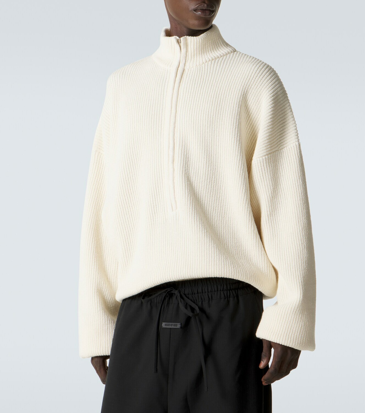Fear of God Wool, linen, and cotton half-zip sweater
