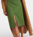 Dries Van Noten Cotton midi skirt