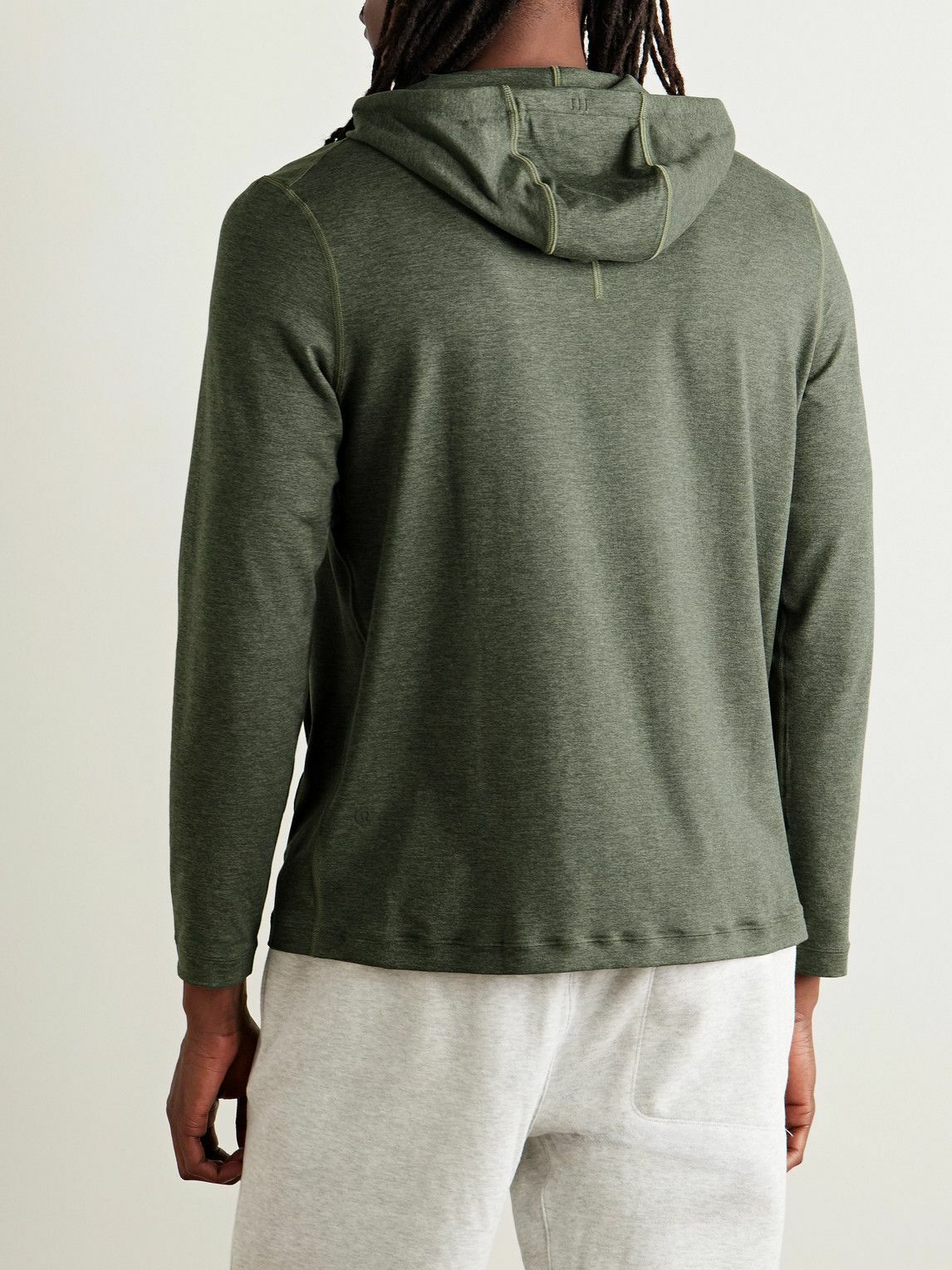 Lululemon - Stretch Recycled-Jersey Hoodie - Green
