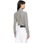 Loewe Navy and White Striped Long Sleeve Turtleneck