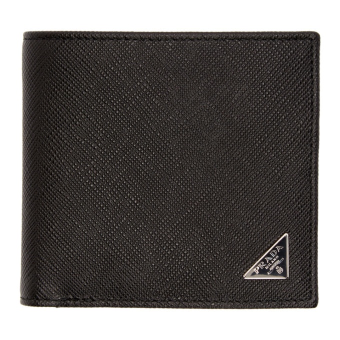 Photo: Prada Black Saffiano Triangle Wallet