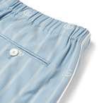 Gucci - Striped Cotton-Jacquard Bermuda Shorts - Blue