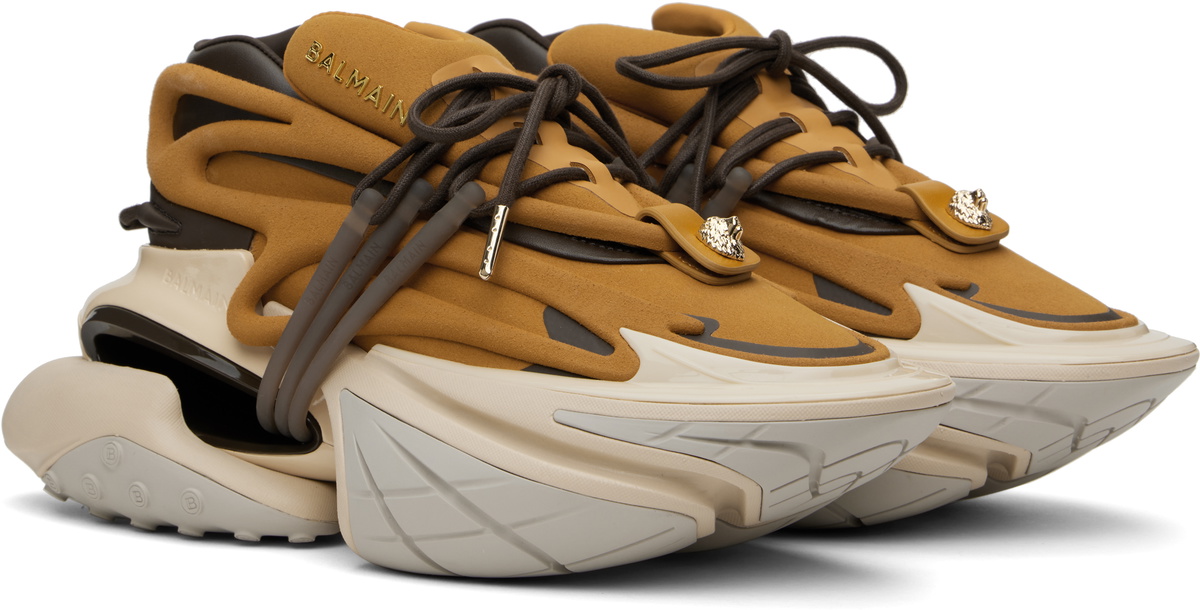Balmain Tan Unicorn Low Sneakers Balmain