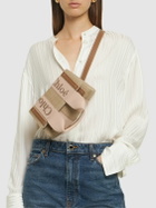 CHLOÉ Woody Linen & Leather Belt Bag