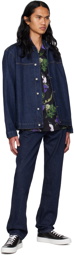 Sunspel Black Floral Shirt