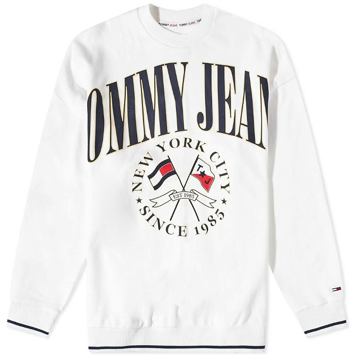 Photo: Tommy Jeans Men's Skater Prep Logo Crew Sweat in White