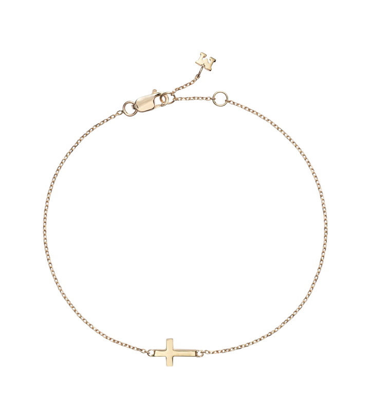 Photo: Mateo Mini Cross 14kt gold bracelet