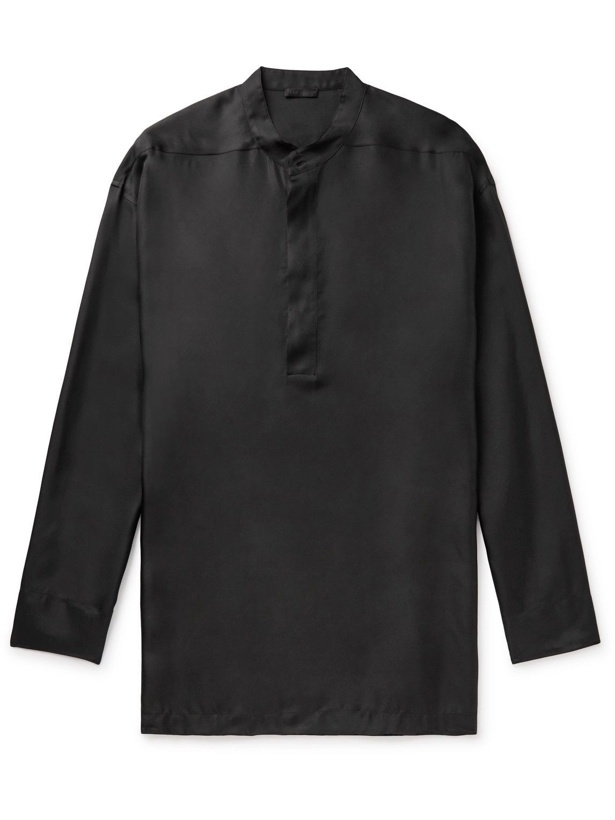 Photo: Fear of God - Grandad-Collar Satin-Twill Pyjama Shirt - Black