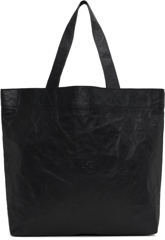 Photo: Y-3 Black 'Y-3' Leather Tote