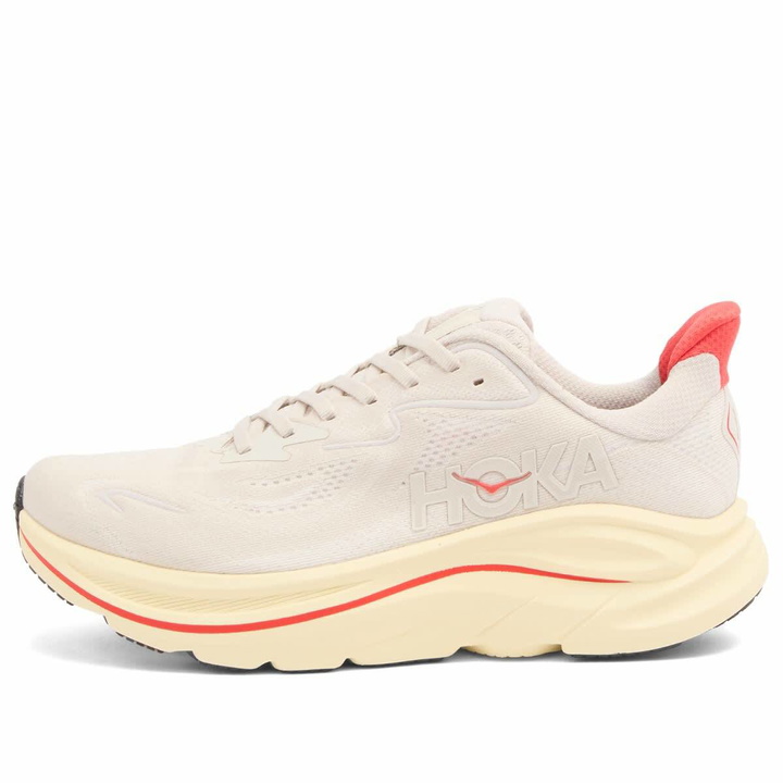 Photo: HOKA ONE ONE W Clifton 10 Sneaker in Stucco/Cerise
