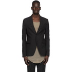 Rick Owens Black Soft Soft Tatlin Lapel Blazer