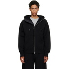 sacai Black Cotton Jersey Hoodie