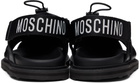 Moschino Black Sporty Sandals