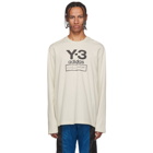 Y-3 Off-White Stacked Logo Long Sleeve T-Shirt