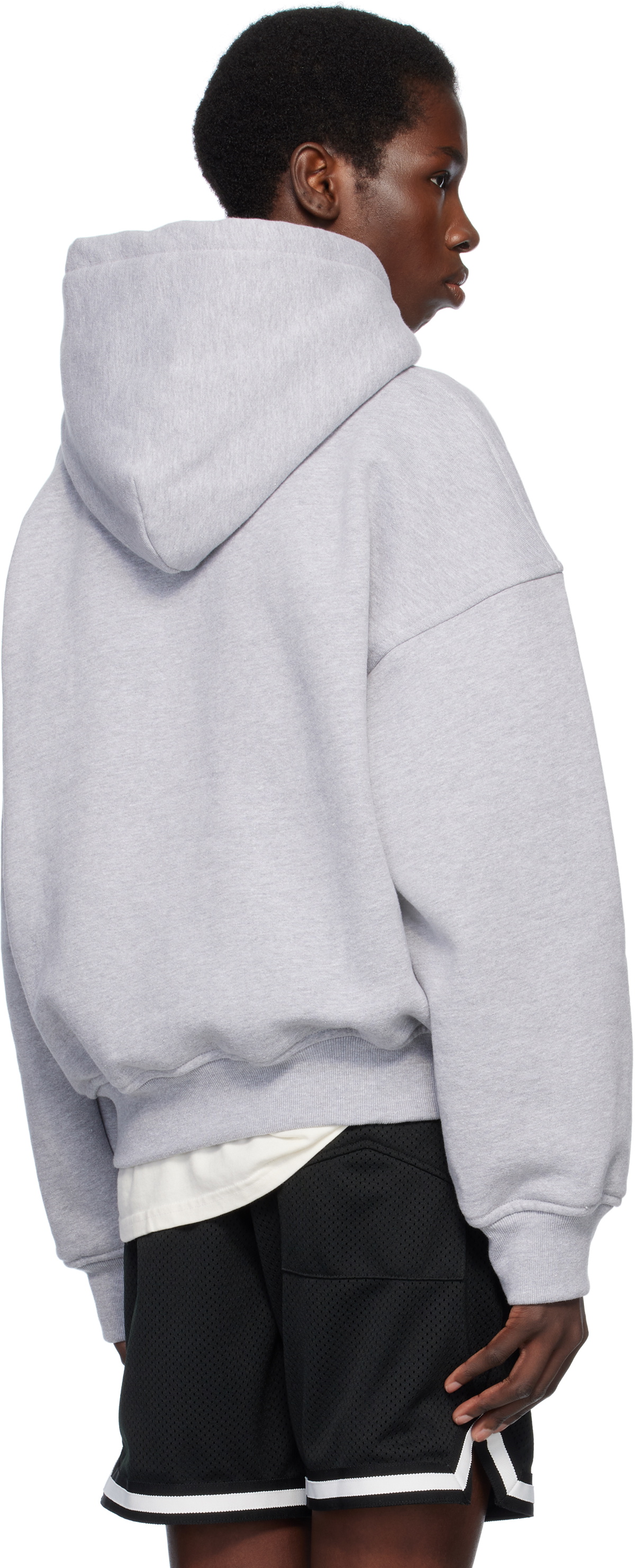 Rhude Gray 'Rhude French Riviera' Patch Hoodie