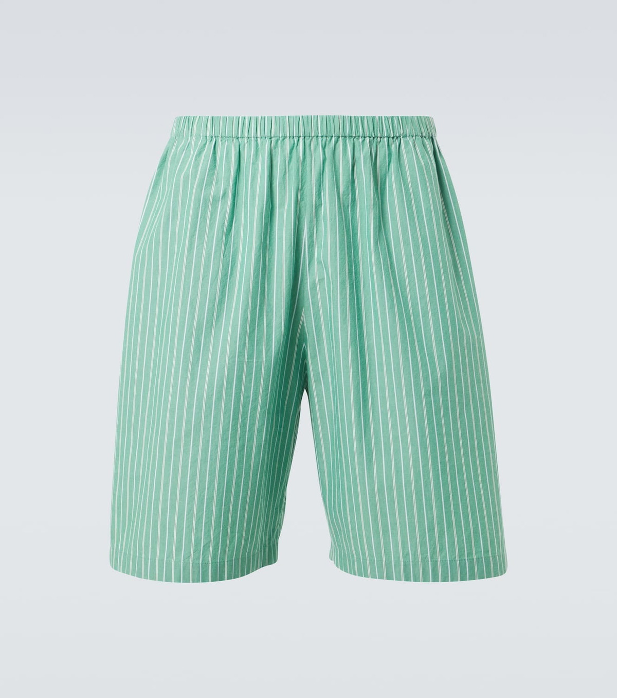 The Row Zindel striped cotton shorts