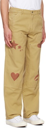 Sky High Farm Workwear Tan 'SH4U' Double Knee Trousers