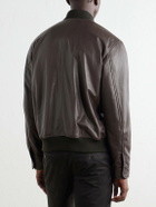 Slowear - Montedoro Leather Bomber Jacket - Brown