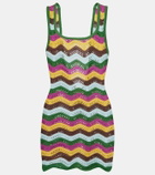 Bananhot Lindsay striped crochet minidress