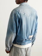 KAPITAL - Thunderbird Panelled Denim Blouson Jacket - Blue