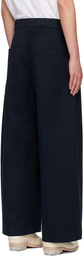 Studio Nicholson Navy Sorte Trousers