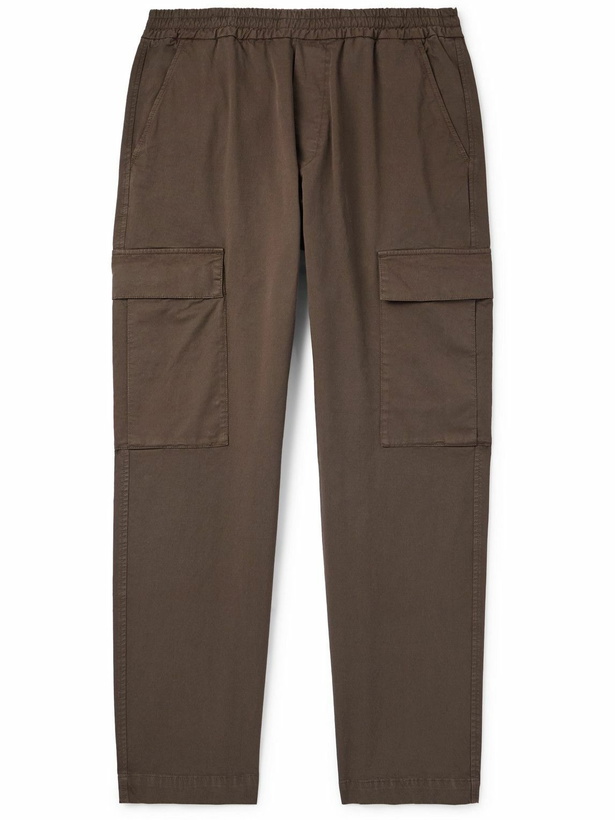 Photo: Barena - Straight-Leg Garment-Dyed Cotton-Blend Gabardine Cargo Trousers - Brown