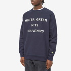 Mister Green Men's No. 12 Souvenirs Crew Sweat in Navy