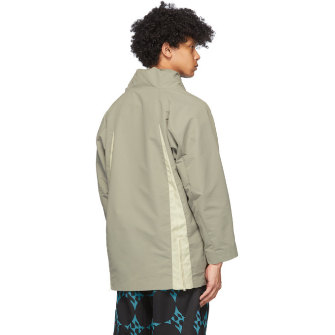 Kiko Kostadinov Grey and Yellow Riding Claw Parka