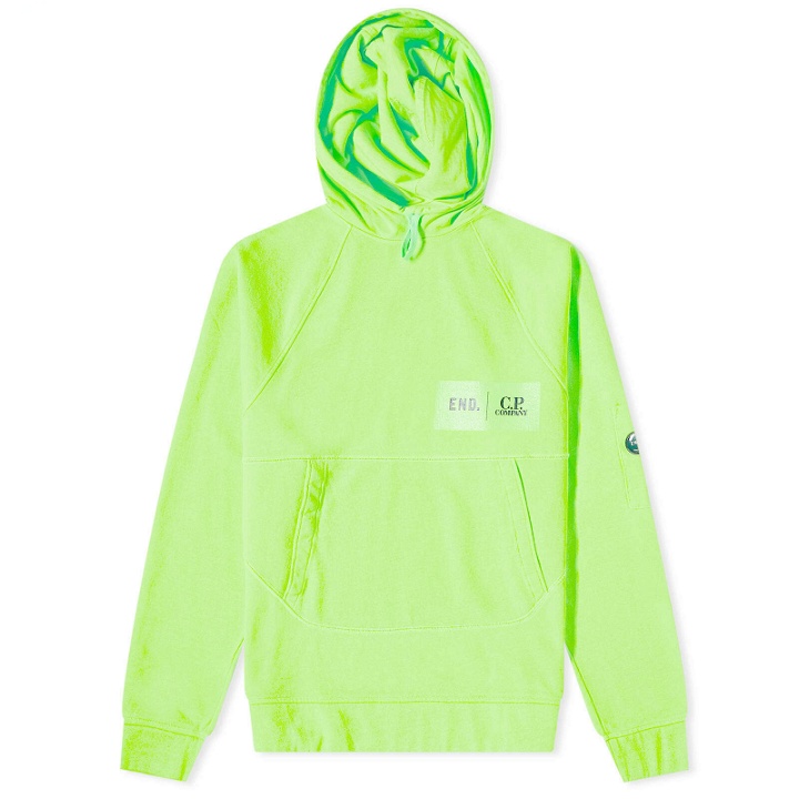 Photo: END. x C.P. Company ‘Adapt’ Plated Fluo Fleece Hoodie in Green