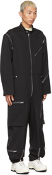 Jil Sander Black Fine Dry Wool Jumpsuit
