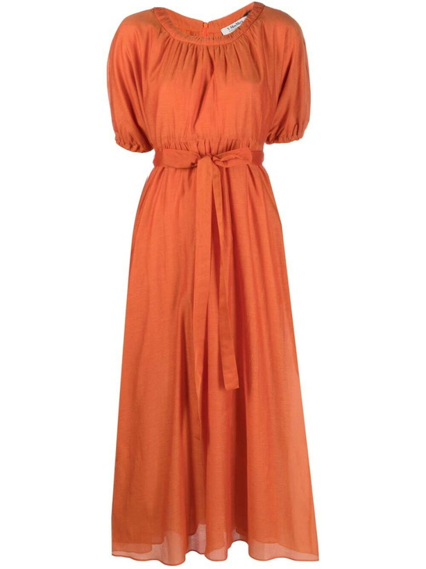 Photo: MAX MARA - Cotton And Silk Blend Midi Dress