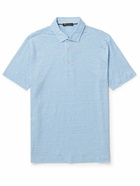 Loro Piana - Linen-Jersey Polo Shirt - Blue